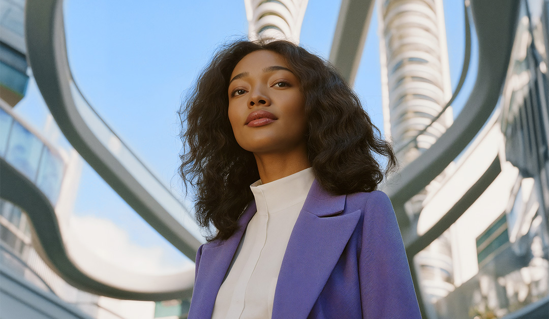 woman purple blazer 1080×628